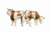 Playmobil - 6356 - 2 vaches avec veaux, blanc et marron