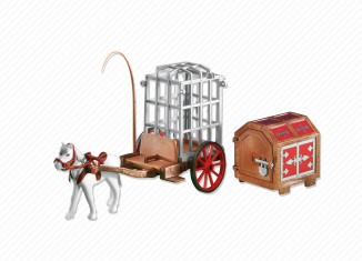 Playmobil - 6376 - coche de caballos con jaula y baúl