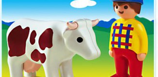 Playmobil - 6724 - 1.2.3 Farmer and Cow
