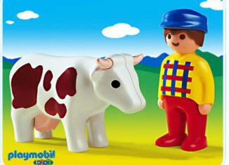Playmobil - 6724 - 1.2.3 Farmer and Cow