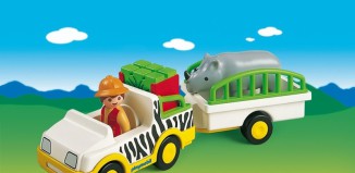Playmobil - 6743 - Coche de safari con rinoceronte