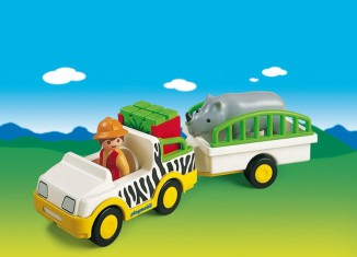 Playmobil - 6743 - Coche de safari con rinoceronte