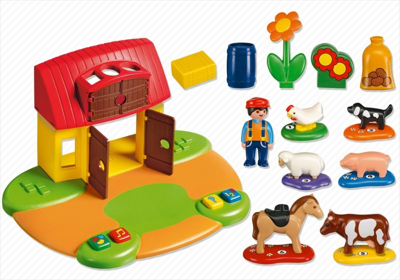 Playmobil 6766 - Interactive Play and Learn 1.2.3 Farm - Back