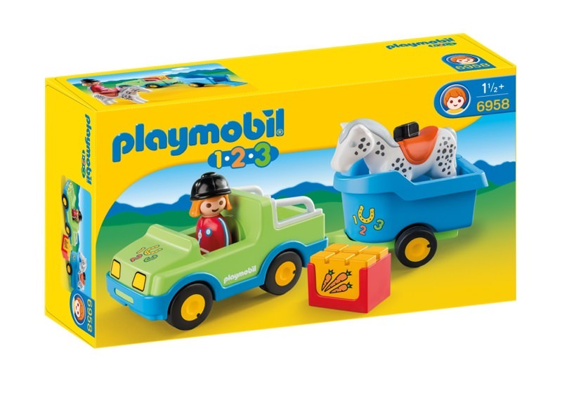 Playmobil 6958 - PKW mit Pferdeanhänger - Box