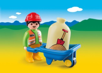 Playmobil - 6961 - Worker with Wheelbarrow - Detail Playmobil - 6961 - Worker with Wheelbarrow