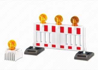 Playmobil - 7453 - Barricade and Warning Light