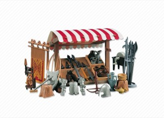 Playmobil - 7855 - Etal du Moyen Age avec nombreuses armes et ustensiles