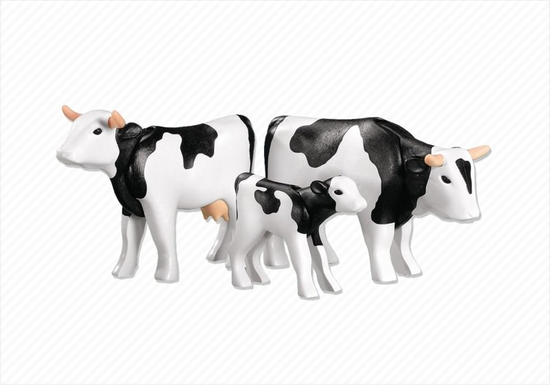 Playmobil NEU OVP Country 7892-2 Rinder mit Kälbchen schwarz/weiß 